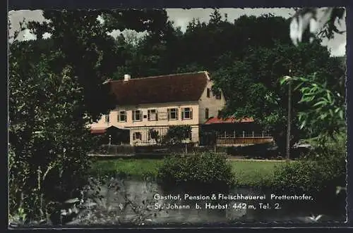 AK St. Johann b. Herberstein, Gasthof, Pension & Fleischhauerei Prottenhofer