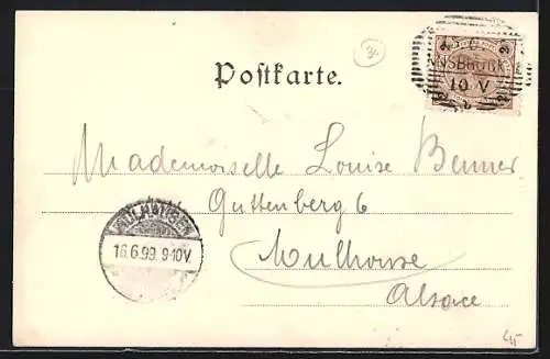 AK Innsbruck, Rennweg und Theater, Um 1900