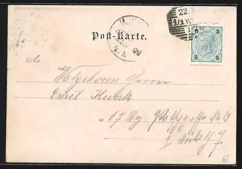 AK Wien, Gasthaus Rathaus-Keller, Innenansicht