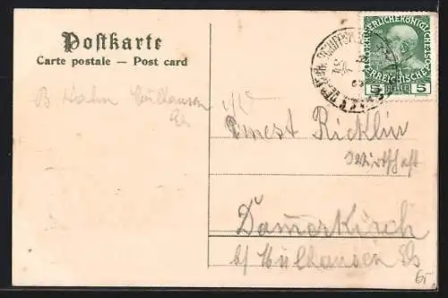 AK Lindau / Bodensee, Landkarte der Umgebung mit dem Bodensee und den Wappen