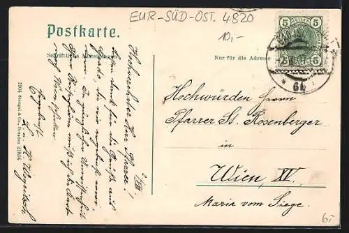 AK Bad Ischl, Teilansicht m. d. Dachstein v. d. grossen Schmalnau