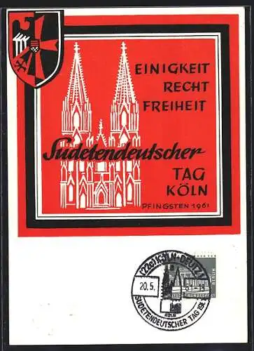 AK Köln, Sudetendeutscher Tag 1961
