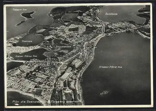AK Plön, Totalansicht vom Flugzeug gesehen