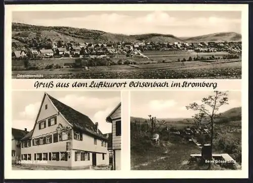 AK Ochsenbach im Stromberg, Gasthaus u. Metzgerei Zum Adler, Inh. Ewald Klein