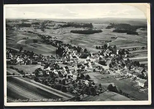 AK Gschwend / Württ., Gesamtansicht vom Flugzeug aus