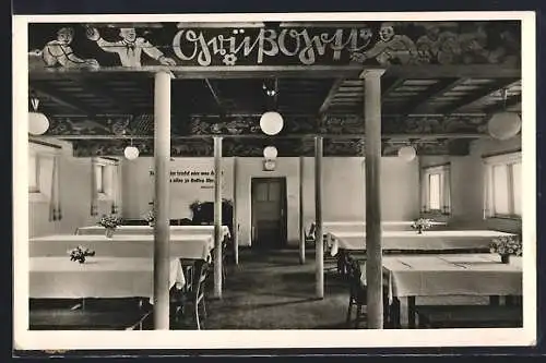 AK Althütte / Rems, Landheim Lutzenberg des C. V. J. M. Ludwigsburg, Innenansicht