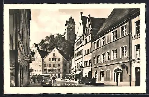 AK Füssen i. Bayr. Allgäu, Blick in die Strasse der SA