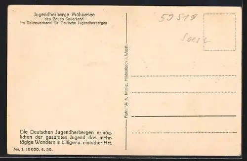 AK Möhnesee, Jugendherberge des Gaues Sauerland