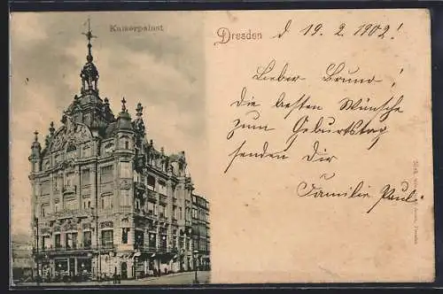 AK Dresden, Ansicht vom Kaiserpalast