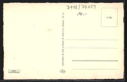 AK Künzelsau, Marktplatz mit Rathaus