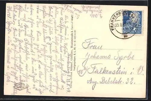 AK Frankenberg i. Sa., Blick in die Ortschaft