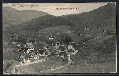 AK Ottenhöfen-Hagenbrück, Ansicht der Ortschaft