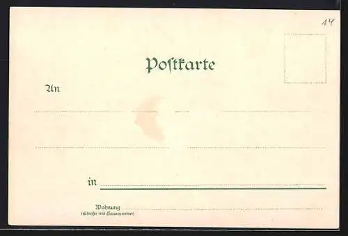Lithographie Berlin, Kronprinzliches Palais, das Siegel