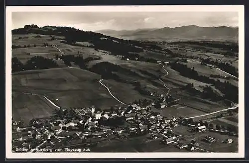 AK Stötten a. Auerberg, Ortsansicht vom Flugzeug aus