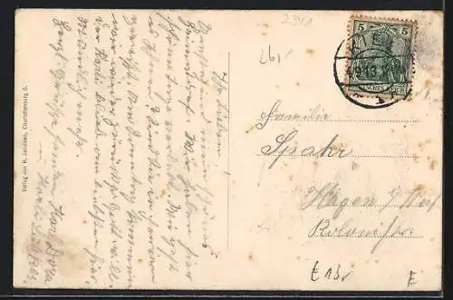 AK Olpenitzdorf, Blick in den Ort mit Kindern