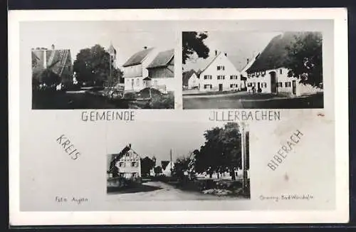 Foto-AK Illerbachen, Blick in den Ort
