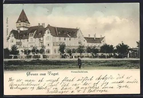 AK Berlin-Tegel, Blick auf das Strandschloss