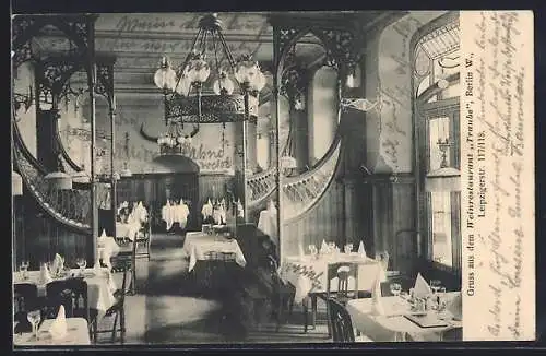 AK Berlin, Weinrestaurant Traube, Leipzigerstr. 117 /118