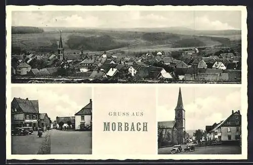 AK Morbach / Hunsrück, Totalansicht und Ortspartien