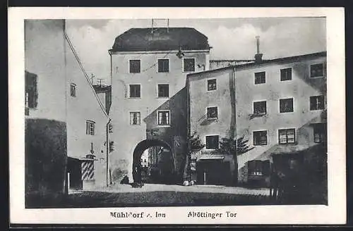 AK Mühldorf a. Inn, Partie am Altöttinger Tor