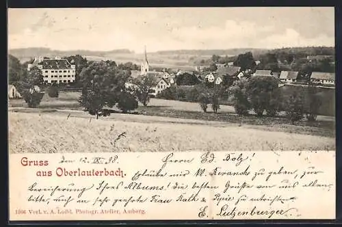 AK Oberlauterbach / Pfeffenhausen, Teilansicht vom Ort