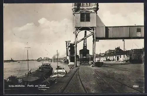 AK Köln-Mülheim, Partie am Hafen