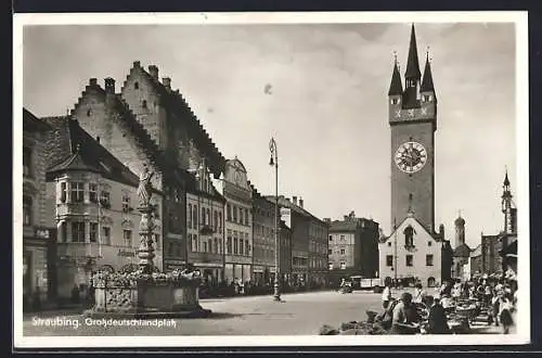 AK Straubing / Donau, Partie am Ludwigsplatz