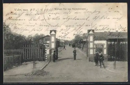 AK Köln-Wahn, Wahner-Tor und Küchenstrasse