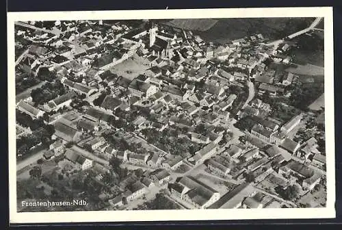 AK Frontenhausen /Ndb., Ort vom Flugzeug aus