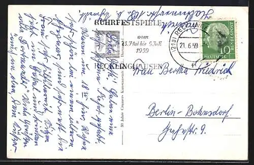 AK Recklinghausen, Partie am Saalbau