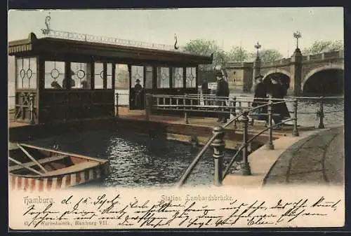 AK Hamburg-Neustadt, Fähre an der Station Lombardsbrücke