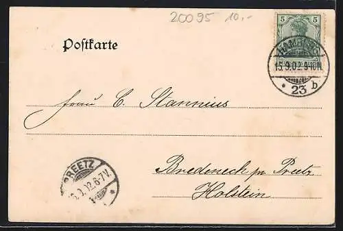 AK Hamburg-Neustadt, Fähre an der Station Lombardsbrücke