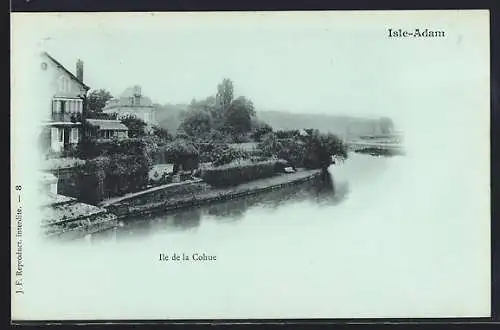 AK L`Isle-Adam, Vue de l`Île de la Cohue et des rives verdoyantes