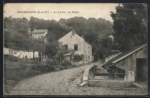 AK Champagne, Le Lavoir, rue Bellay