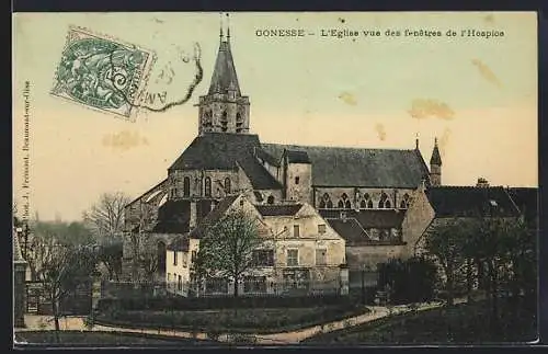 AK Gonesse, L`Église vue des fenêtres de l`Hospice