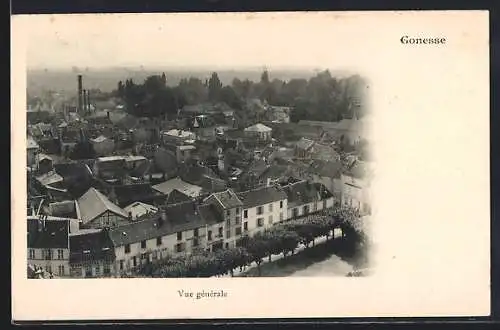 AK Gonesse, Vue générale sur les toits et la campagne environnante