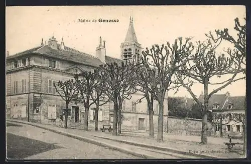 AK Gonesse, Mairie et allée d`arbres devant le bâtiment municipal