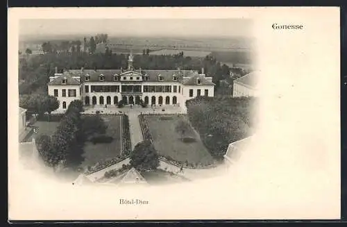 AK Gonesse, Hôtel-Dieu et jardins environnants