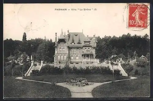 AK Parmain, Villa La Sirène et jardin élégant