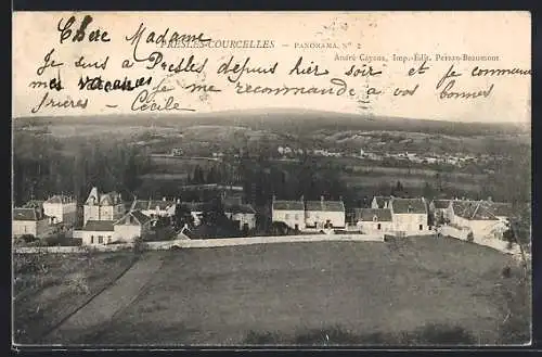 AK Fresnes-sur-Escaut, Panorama du village et des collines environnantes