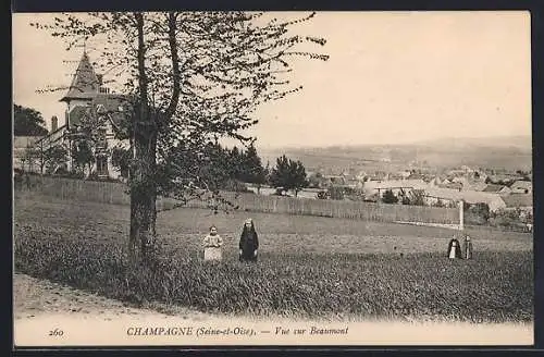 AK Champagne, Vue sur Beaumont