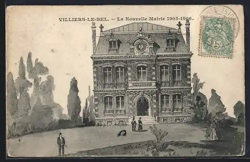 AK Villiers-le-Bel, La Nouvelle Mairie 1905-1906
