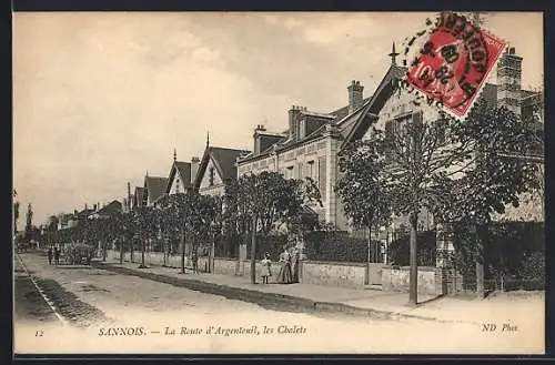 AK Sannois, La Route d`Argenteuil, les Châlets