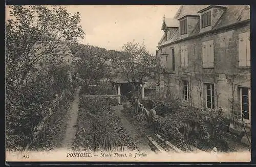 AK Pontoise, Musée Tavet, le Jardin