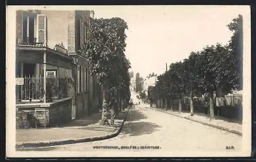AK Montmorency, Boulevard de l`Hermitage avec arbres et maisons