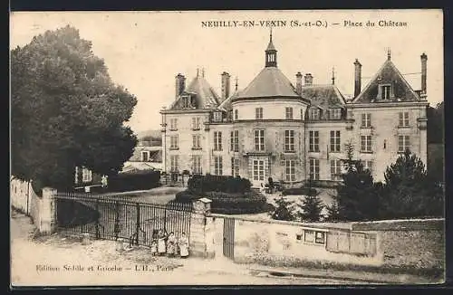 AK Neuilly-en-Vexin, Place du Château