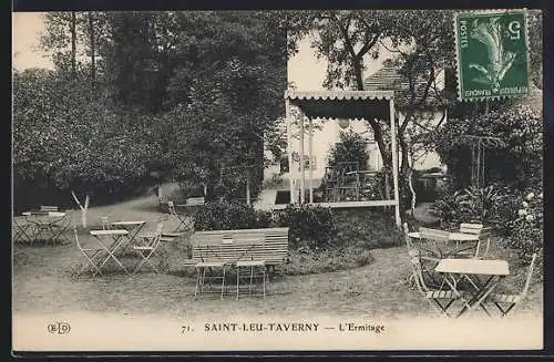AK Saint-Leu-Taverny, L`Ermitage et ses jardins élégants