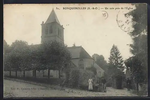 AK Ronquerolles, Un coin près de l`Église