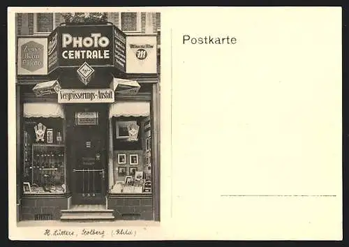 AK Stolberg / Rheinland, Foto-Geschäft Photo-Centrale H. Lütters, Fotoapparat