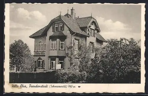 AK Freudenstadt /Schwarzwald, Hotel Villa Elsa